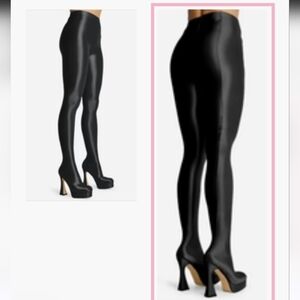 HYPNOSIS SQUARE TOE PLATFORM FLARED BLOCK HEEL LONG LEGGING BOOT size 6